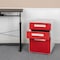 Flash Furniture Drawer File Cabinet, White/Red HZ-AP535-02-RED-WH-GG - alternate 1